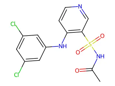 Acetamide, N-((4-((3,5-dichlorophenyl)amino)-3-pyridinyl)sulfonyl)- structure