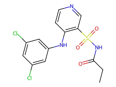 N-((4-((3,5-Dichlorophenyl)amino)-3-pyridinyl)sulfonyl)propanamide structure