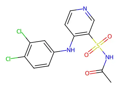 Acetamide, N-((4-((3,4-dichlorophenyl)amino)-3-pyridinyl)sulfonyl)- structure