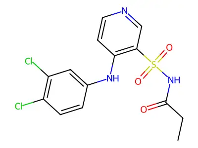 Propanamide, N-((4-((3,4-dichlorophenyl)amino)-3-pyridinyl)sulfonyl)- structure