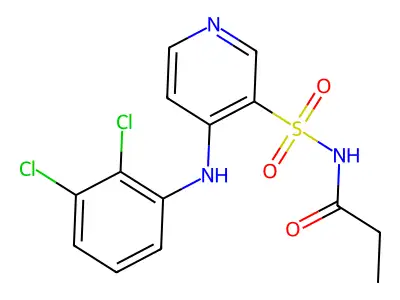 Propanamide, N-((4-((2,3-dichlorophenyl)amino)-3-pyridinyl)sulfonyl)- structure