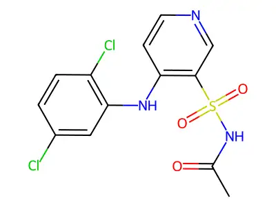 Acetamide, N-((4-((2,5-dichlorophenyl)amino)-3-pyridinyl)sulfonyl)- structure
