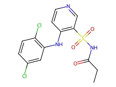 Propanamide, N-((4-((2,5-dichlorophenyl)amino)-3-pyridinyl)sulfonyl)- structure