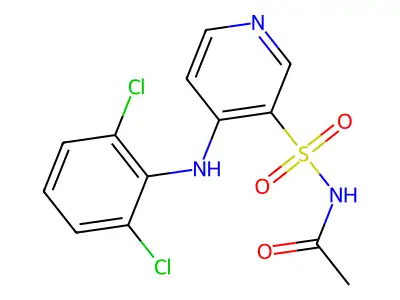 Acetamide, N-((4-((2,6-dichlorophenyl)amino)-3-pyridinyl)sulfonyl)- structure