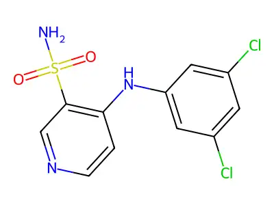 3-Pyridinesulfonamide, 4-((3,5-dichlorophenyl)amino)- structure