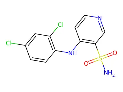 3-Pyridinesulfonamide, 4-((2,4-dichlorophenyl)amino)- structure