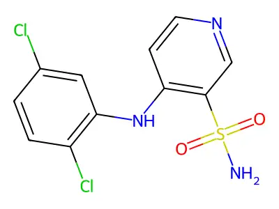 3-Pyridinesulfonamide, 4-((2,5-dichlorophenyl)amino)- structure