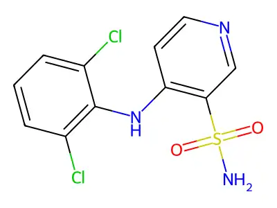 3-Pyridinesulfonamide, 4-((2,6-dichlorophenyl)amino)- structure