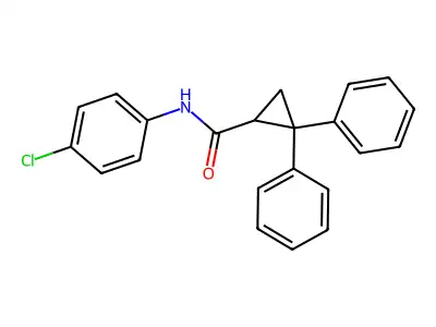 N-(4-Chlorophenyl)-2,2-diphenylcyclopropane-1-carboxamide structure