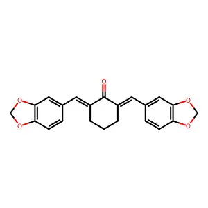 2,6-Dipiperonylidencyclohexanon structure