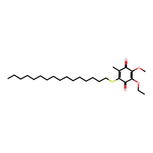 2-Ethoxy-6-hexadecylsulfanyl-3-methoxy-5-methylcyclohexa-2,5-diene-1,4-dione structure