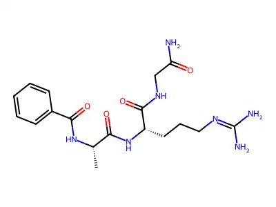 Glycinamide, N-benzoyl-L-alanyl-L-arginyl- structure