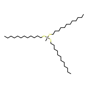 Tris(dodecylthio)methylstannane structure