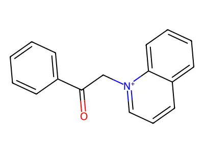 1-Phenyl-2-(1-quinolin-1-iumyl)ethanone structure