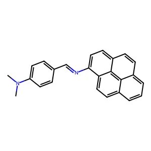 N,N-dimethyl-4-(pyren-1-yliminomethyl)aniline structure