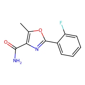 2-(2-氟苯基)-5-甲基-4-噁唑甲酰胺 structure