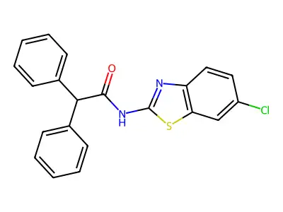 N-(6-Chloro-1,3-benzothiazol-2-yl)-2,2-diphenylacetamide structure