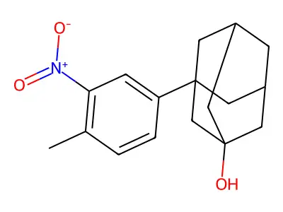 3-(4-Methyl-3-nitrophenyl)adamantan-1-ol structure