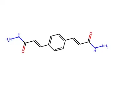 3-[4-(3-Hydrazinyl-3-oxoprop-1-enyl)phenyl]prop-2-enehydrazide structure
