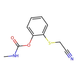 Acetonitrile, ((2-(((methylamino)carbonyl)oxy)phenyl)thio)- structure