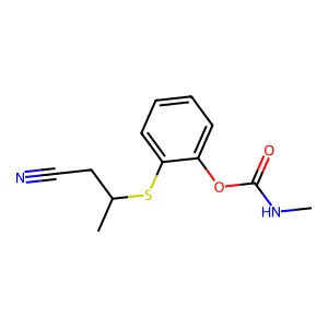 Butanenitrile, 3-((2-(((methylamino)carbonyl)oxy)phenyl)thio)- structure