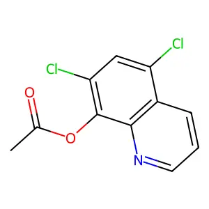 8-Quinolinol, 5,7-dichloro-, acetate (ester) structure