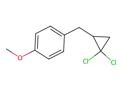 1-[(2,2-dichlorocyclopropyl)methyl]-4-methoxybenzene structure