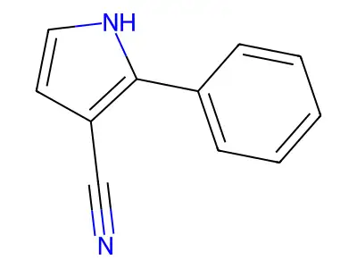 2-phenyl-1H-pyrrole-3-carbonitrile structure