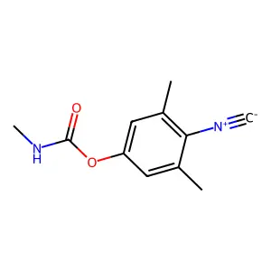 3,5-Dimethyl-4-isocyanophenyl N-methylcarbamate structure