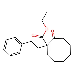 Ethyl 2-oxo-1-(2-phenylethyl)cyclooctanecarboxylate structure