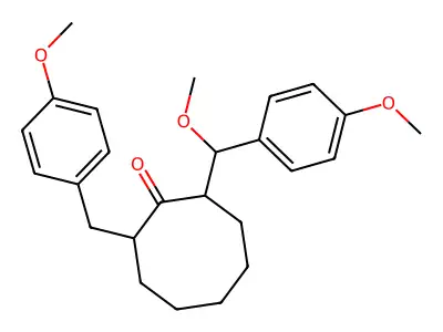 2,8-Bis(2,4,6-trimethylbenzyl)cyclooctanone structure
