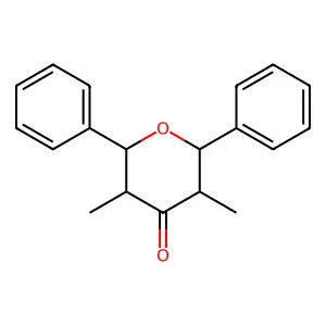 3,5-Dimethyl-2,6-diphenyloxan-4-one structure