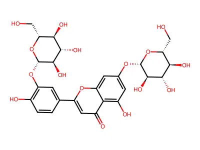 Luteolin 3',7-diglucoside structure