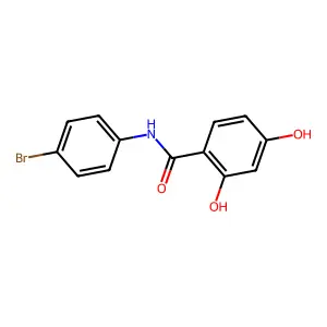 N-(4-bromophenyl)-2,4-dihydroxybenzamide structure