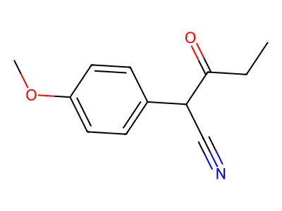 4-Methoxy-a-(1-oxopropyl)benzeneacetonitrile structure