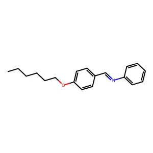 p-n-Hexyloxybenzylideneaniline structure
