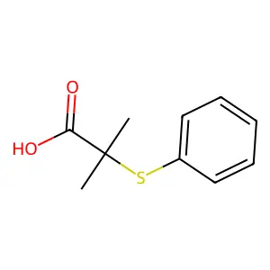 Propionic acid, 2-methyl-2-(phenylthio)- structure