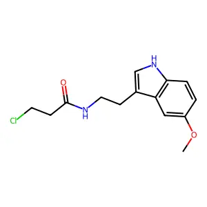 3-chloro-N-[2-(5-methoxy-1H-indol-3-yl)ethyl]propanamide structure