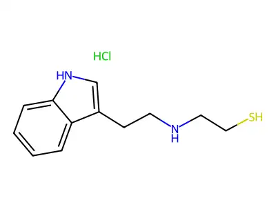 Ethanethiol, 2-((2-(1H-indol-3-yl)ethyl)amino)-, hydrochloride (1:?) structure