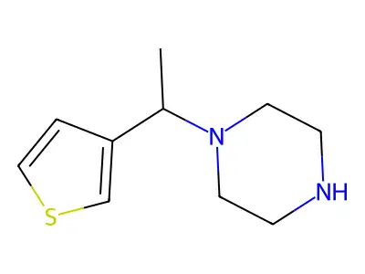 1-[1-(Thiophen-3-yl)ethyl]piperazine structure