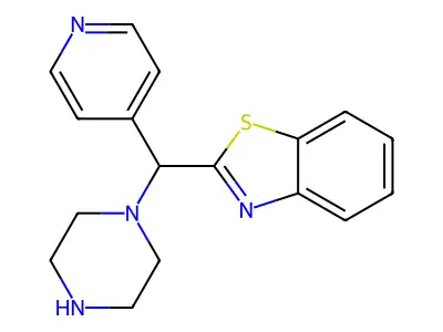 Benzothiazole, 2-(1-piperazinyl-4-pyridinylmethyl)- structure