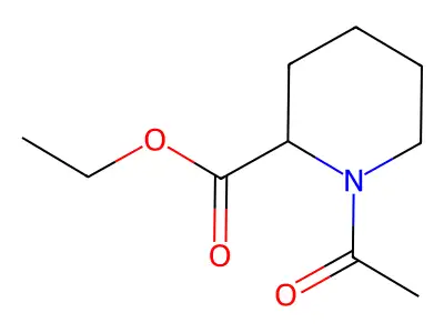2-Piperidinecarboxylic acid, 1-acetyl-, ethyl ester structure