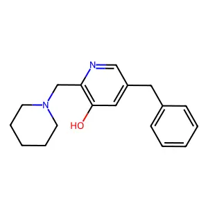 3-Pyridinol, 5-benzyl-2-(piperidinomethyl)- structure