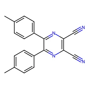 5,6-Bis(4-methylphenyl)pyrazine-2,3-dicarbonitrile structure