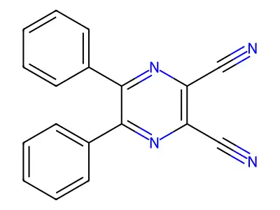 2,3-Dicyano-5,6-diphenylpyrazine structure