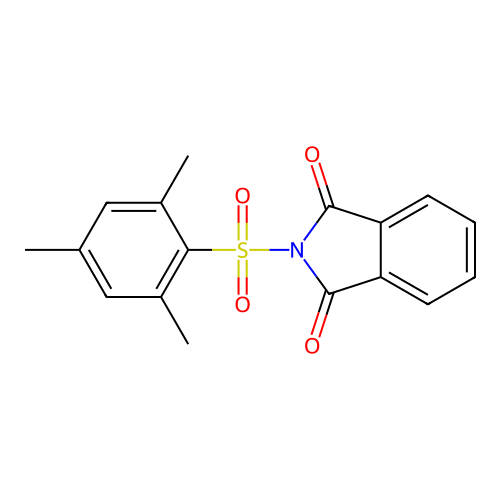 2-[(2,4,6-Trimethylphenyl)sulfonyl]benzo[c]azoline-1,3-dione structure