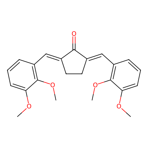 (2E,5E)-2,5-Bis(2,3-dimethoxybenzylidene)cyclopentanone structure
