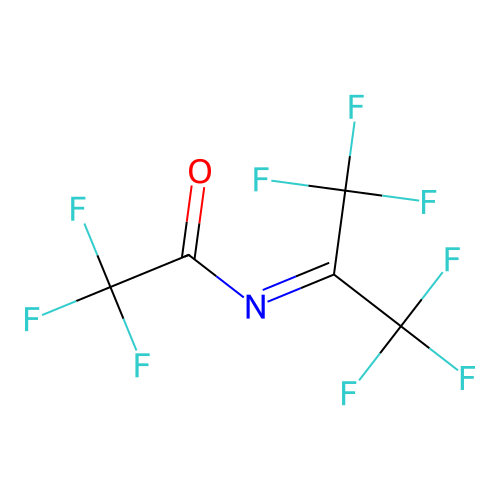 2,2,2-trifluoro-N-(1,1,1,3,3,3-hexafluoropropan-2-ylidene)acetamide structure