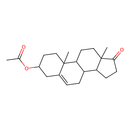 17-Oxoandrost-5-en-3-yl acetate structure