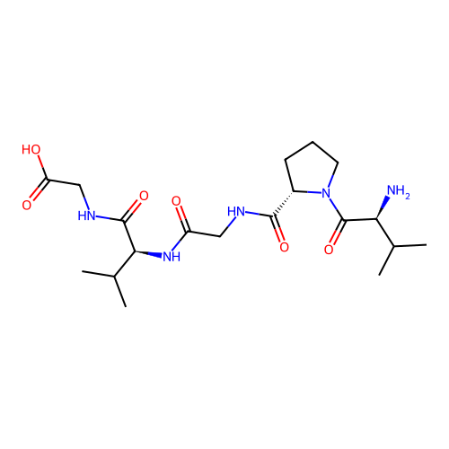 Valyl-prolyl-glycyl-valyl-glycine structure